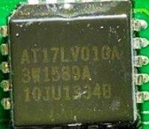 Microcircuit AT17LV010A (serial configuration memory), marked 3W1589A 10JU1334B