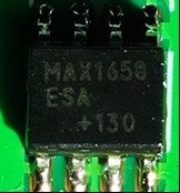 Linear regulator with low droop, marked MAX1658 ESA +130