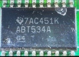 Microcircuit, marked SN74ABT534A 7AC451K ABT534A G4