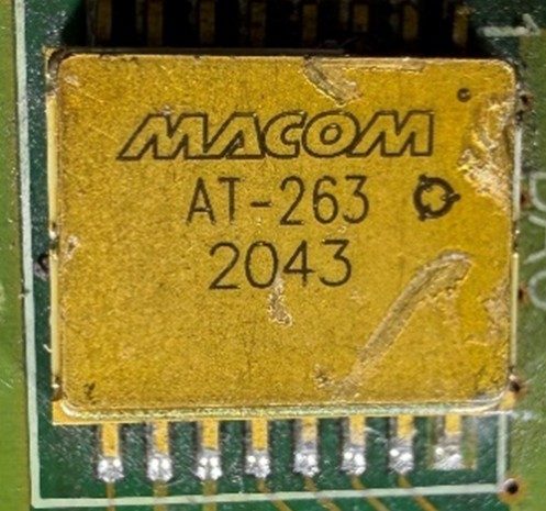 Digital Attenuator, 31 dB, 5-Bit, marked AT-263-PIN AT-263 2043