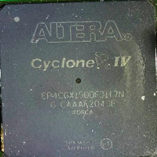 Field-programmable gate array (FPGA), marked Cyclone IV EP4CGX150DF31I7N G CAAAF2043E KOREA