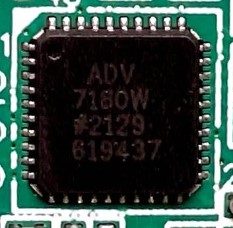 Video decoder, marked ADV 7180W #2129 619437