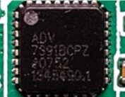 High-speed SD/HD video encoder, marked ADV 7391BCPZ #0752 13454901
