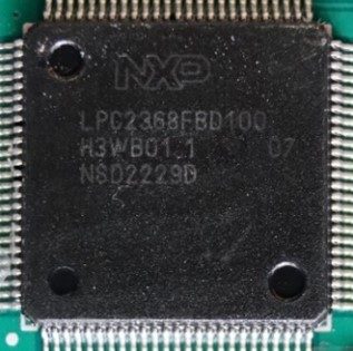 Microcontroller, marked LPC2368FBD100