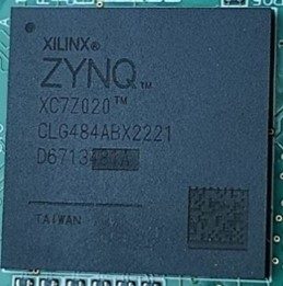 FPGA based on a dual ARM® Cortex™-A9 processor, marked XILINX ZYNQ XC7Z020 CLG484ABX2221 D6713481A