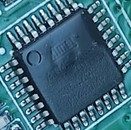 Microcontroller, marked ATmega8A-AU 35469L 2142DM9