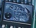 Voltage regulator, marked LM22675 2742
