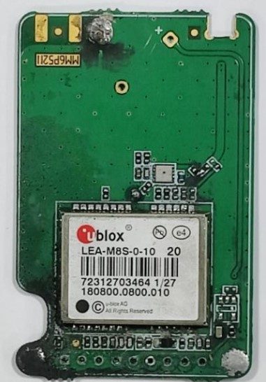Satellite navigation module, marked Ublox LEA-M8S-0-10
