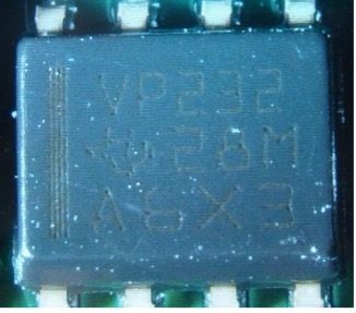 CAN bus transceiver, marked VP232 28M A6X3