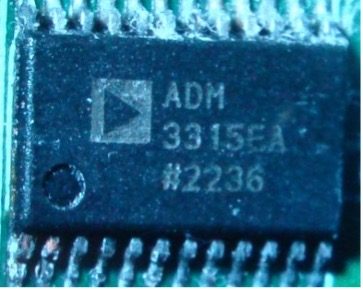 Serial port transceiver, marked ADM 3315EA #2236