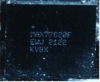 CPU regulator, marked MAX77620F EWJ 2122 KVBX