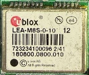 Satellite navigation module, marked LEA-M8S-0-10 12 723234100096 2/41 180800.0800.010
