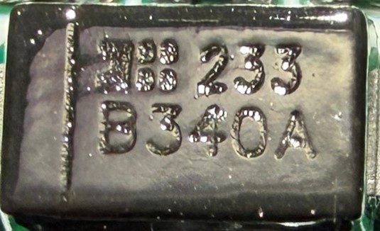 Diode, marked 233 B340A