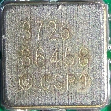 Quartz oscillator, marked 3725 36458 CSP9
