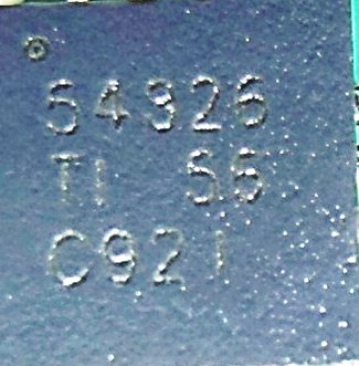 Step-down converter, marked 54326 TI 55 C92I