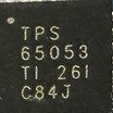 5-channel power mgmt IC, marked TPS 65053 TI 261 C84J