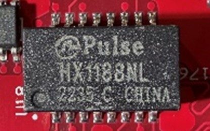 Transformer, marked PULSE HX1188NL 2235 C CHINA
