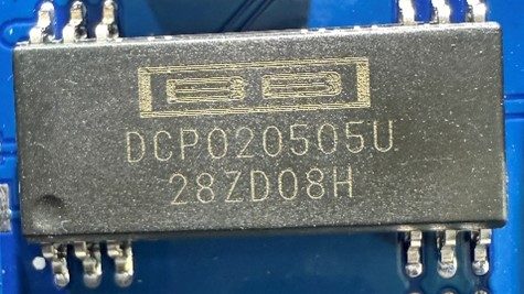 DC/DC converter, marked DCP020505U 28ZD08H