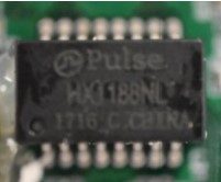 Integrated circuit for processing video data, marked Pulse HX1188NL 1716 C.CHINA