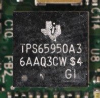 Integrated power management circuit, marked TPS65950A3 6AAQ3CWS4G1