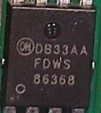 N-channel MOSFET, marked D833AA FDWS 86368