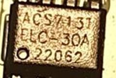 Current sensor, marked ACS713ELCTR-30A-T 22062