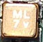 Bandpass filter for surface acoustic waves TA1163A, marked ML 7v