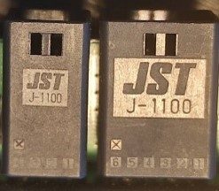 Power connector, marked JST J110