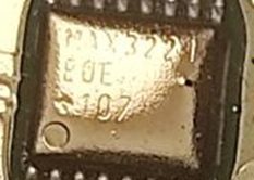 RS-232 line driver and receiver, marked MAX3221 107