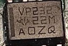 CAN bus transceiver, marked AOZQ VP 232 22M