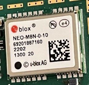 GNSS module, marked NEO-M8N-0-10