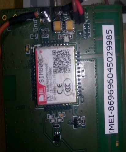 Cellular communication module, marked SIM800C