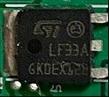 Very low voltage drop regulator with inhibit, marked lf33a 6KOEX322