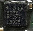 16-bit analog-to-digital converter (ADC), marked 7689 BCPZ #1727 8025