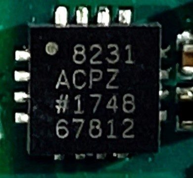 Output voltage/current driver with output signal range, marked 8231 ACPZ #1748 67812