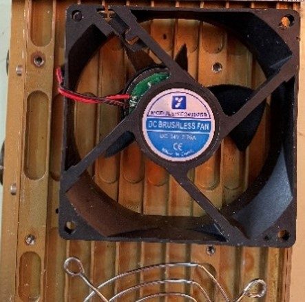 Cooling fan, marked YC249025B