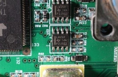 Operational amplifier, marked LM258
