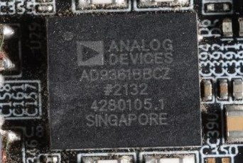 Two-channel receiver, marked AD9361BBCZ