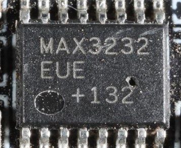 RS232 transmitter, marked MAX3232
