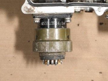 Connector, marked MS3112E14-19P