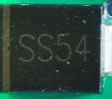 Schottky diode, marked SS54