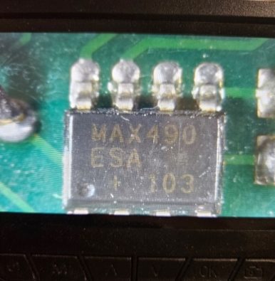 RS-845/ RS-422 protocol converter chip, marked MAX490 ESA 103