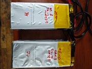 Lithium-polymer batteries of the battery pack, marked LP1070170 17Ah